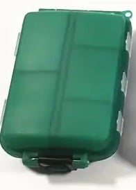 "New" Green Portable Small Weekly Travel Pill Organizer 20
