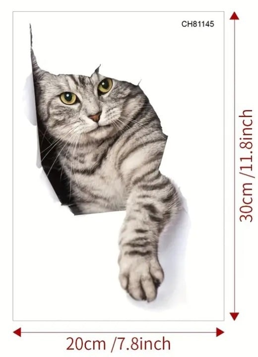 "New" Cute Cat Emoticons Wall Stickers - 3D Art Home Decor 19
