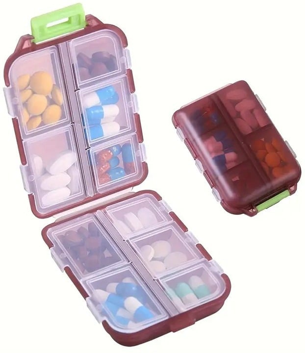 "New" Portable Small Weekly Travel Pill Organizer 20
