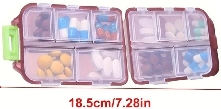 "New" Portable Small Weekly Travel Pill Organizer 20
