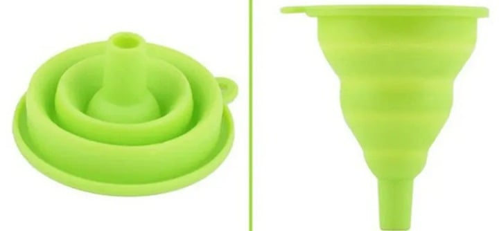 "New" (3 Pack) Foldable Silicone Funnel Suitable for Kitchen Supplies 20
