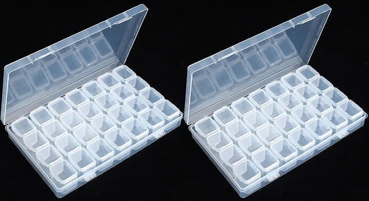 "New" (2 Pack) 28 Removable Grids Organizer Storage Box 20