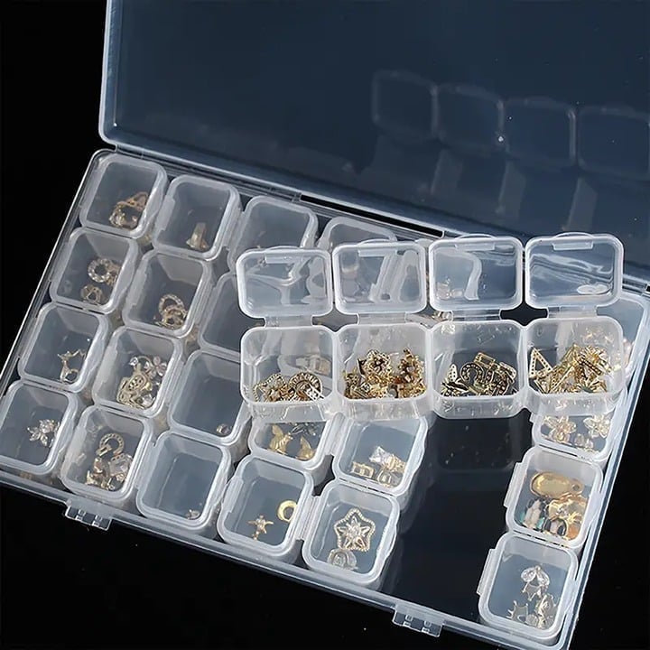 "New" (2 Pack) 28 Removable Grids Organizer Storage Box 20