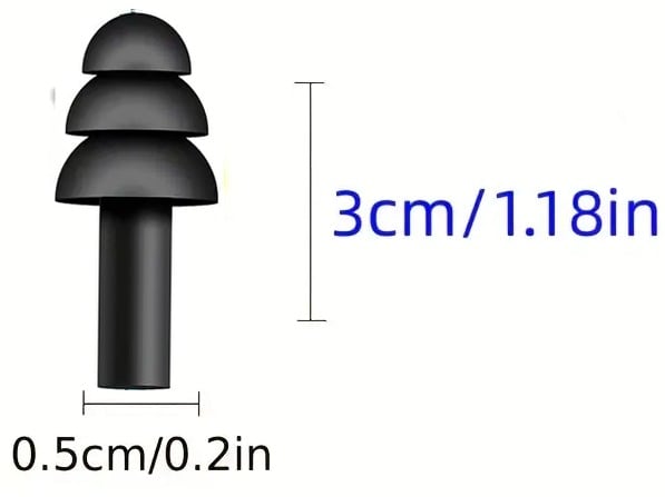 "New" Black Soft Silicone Earplugs - Reusable, Uncorded, Waterproof 11