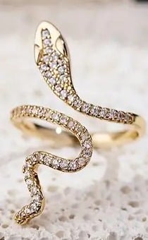 "New" Chic Snake Wrap Ring with Paved Shining Zircon - Trendy Jewelry 16