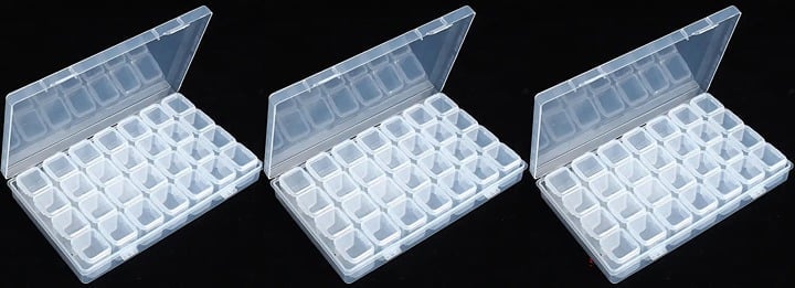 "New" (3 Pack) 28 Removable Grids Organizer Storage Box 19