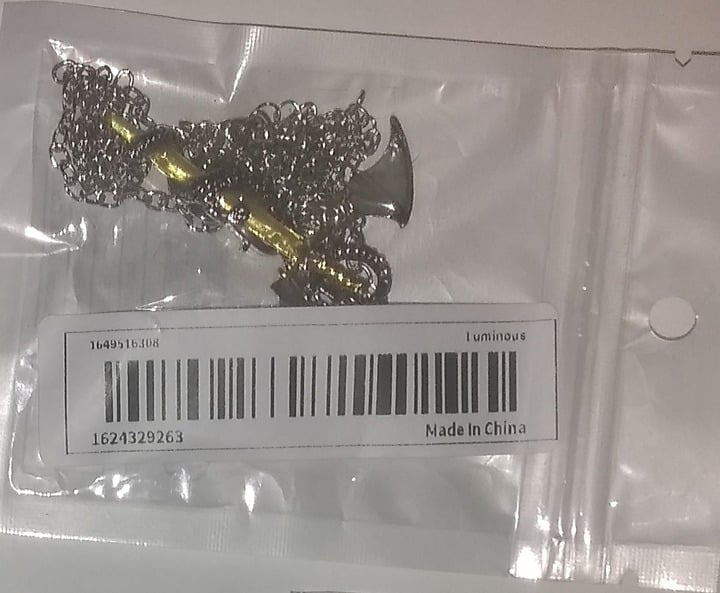 "New" Trendy Pterosaur Golden Sword Luminous Alloy Necklace 13