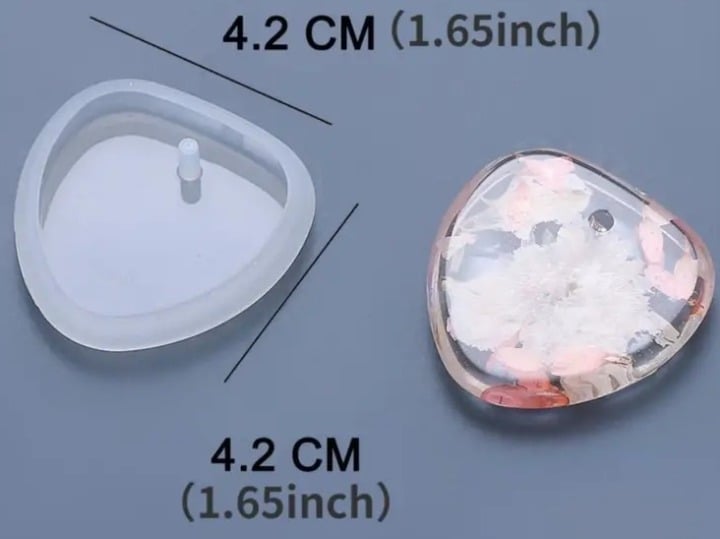 "New" 6Pc DIY Keychain Pendant Silicone Mold Set 14