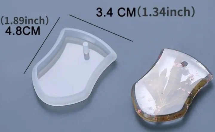 "New" 6Pc DIY Keychain Pendant Silicone Mold Set 14