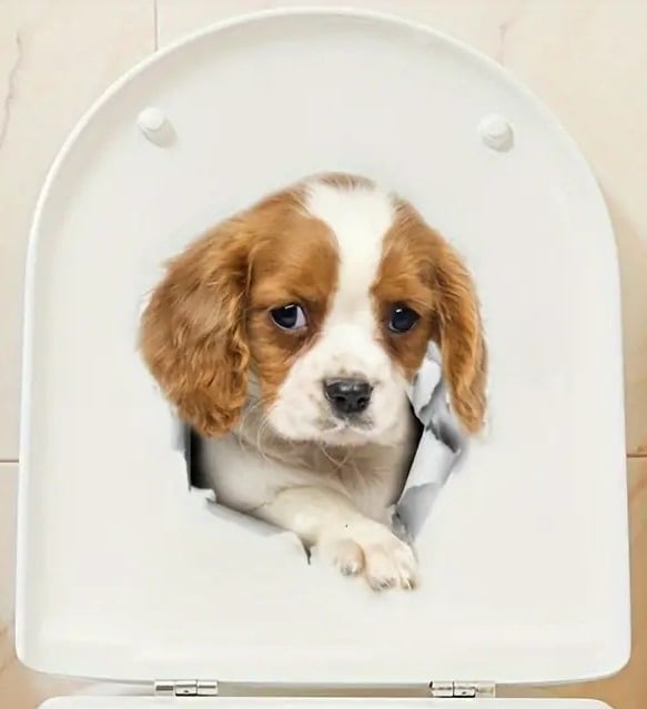 "New" Cute Pet Puppy Toilet/Refrigerator Sticker 19