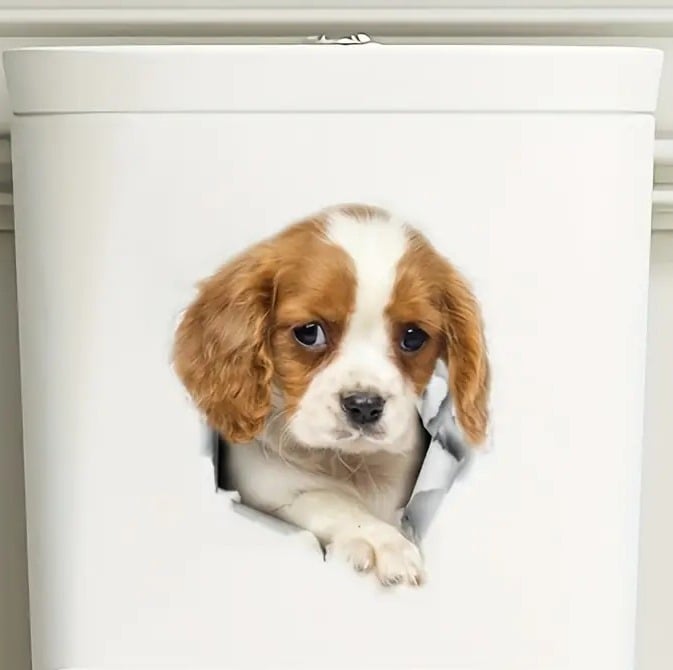 "New" Cute Pet Puppy Toilet/Refrigerator Sticker 19