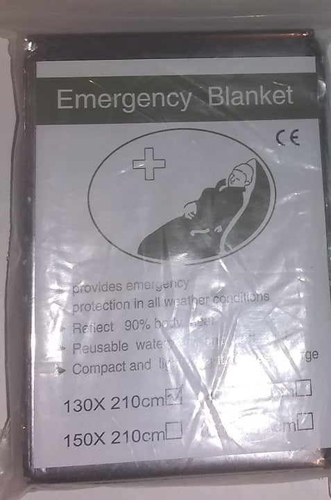 "New" Emergency Polyester Thermal Film Outdoor/Survival Blanket 19