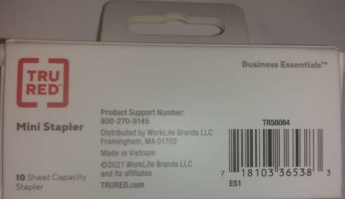 "New" TRU RED Mini Stapler - Compact and Efficient Desk Stapler TR58084 20