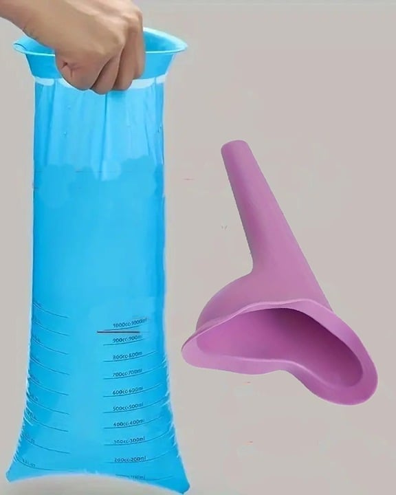 "New" 3-Pack of Portable PE Disposable Vomit Bags/ 1 Pc Stand-Up Urinal 18