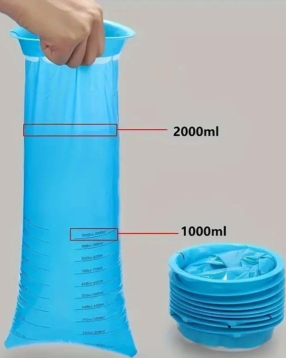 "New" 3-Pack of Portable PE Disposable Vomit Bags/ 1 Pc Stand-Up Urinal 18