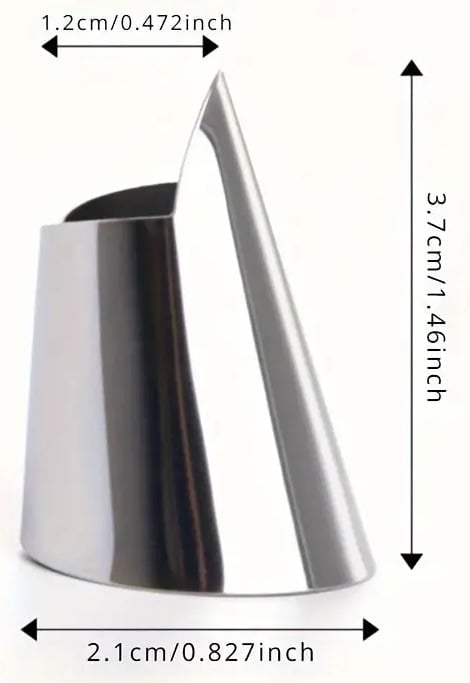 "New" (2 Pair) Stainless Steel Fingernail Protector 17