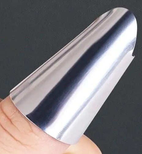 "New" (2 Pair) Stainless Steel Fingernail Protector 17