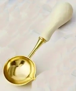 "New" Fire Paint Wax Grain Stamp Spoon 13