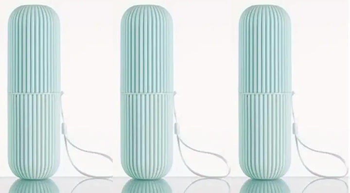 "New" (3 Pack) Portable Toothbrush Box Set with Mouthwash Cup 20