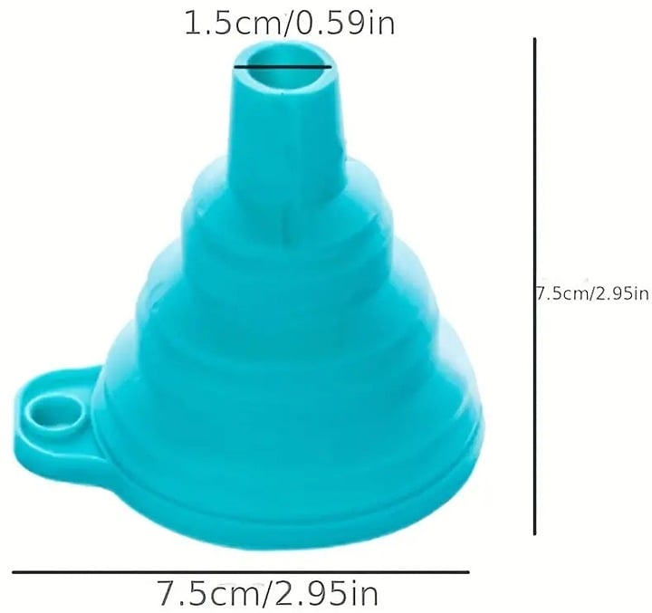 "New" (3 Pack) Foldable Silicone Funnel Suitable for Kitchen Supplies 20