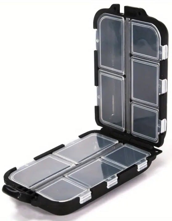 "New" Black Portable Small Weekly Travel Pill Organizer 14