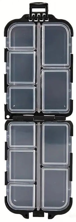 "New" Black Portable Small Weekly Travel Pill Organizer 14