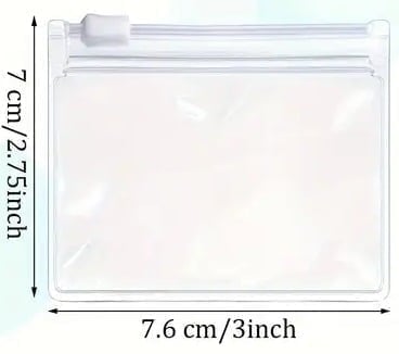 "New" (5 Pack) Heavy-Duty 7ML Reusable Pouch Travel Mini Zip Bags 13