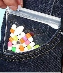 "New" (5 Pack) Heavy-Duty 7ML Reusable Pouch Travel Mini Zip Bags 13