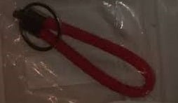 "New" Red Faux Braided Rope Keychain 18