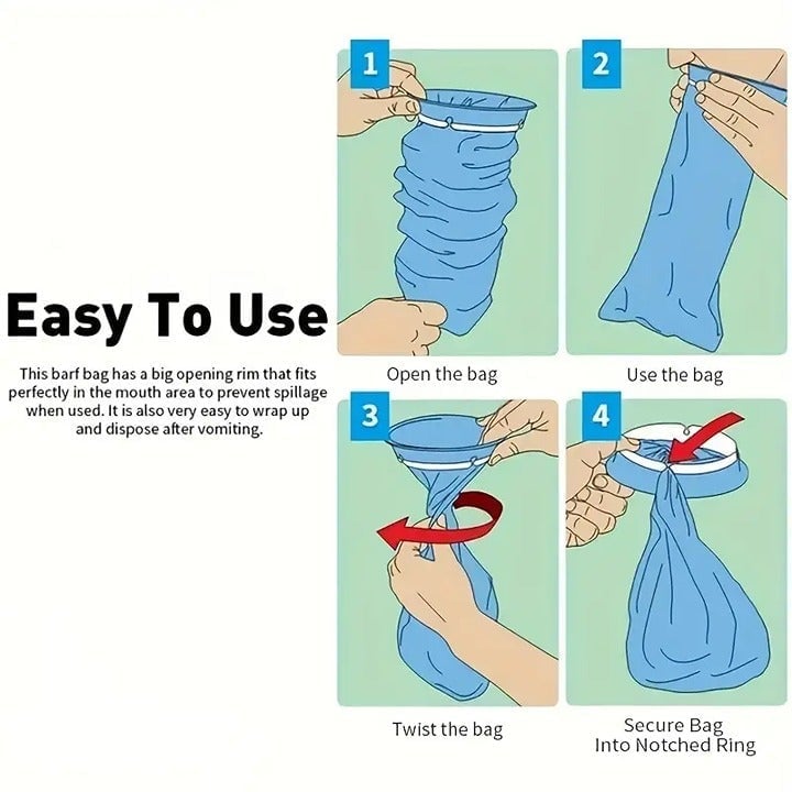 "New" Disposable Vomit Bag - Leak Resistant Emesis Bag 15