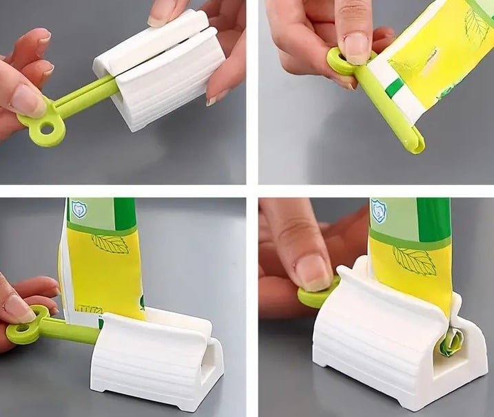"New" (2 Pack) Easy-Squeeze Toothpaste & Facial Cleanser Dispenser 13