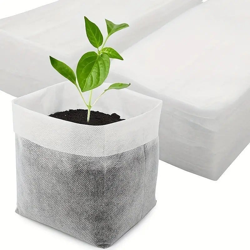 "New" (100 Pcs) Biodegradable Garden Seedling Bags 20