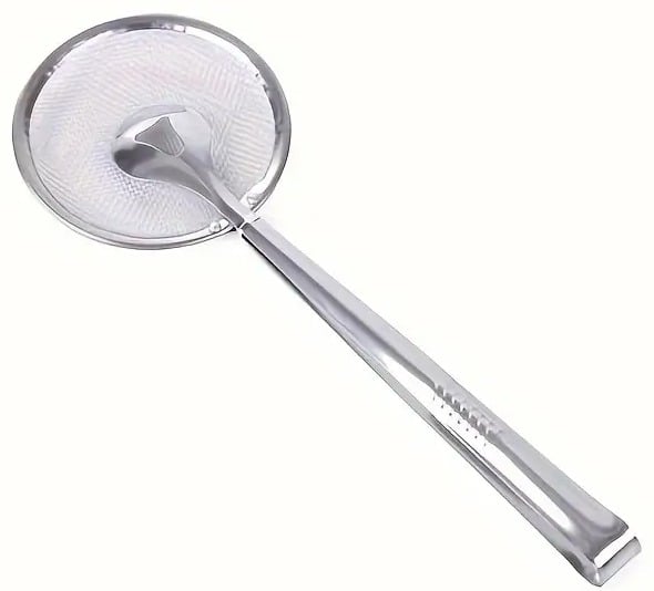 "New" Stainless Steel Oil Frying Spoon Strainer 17