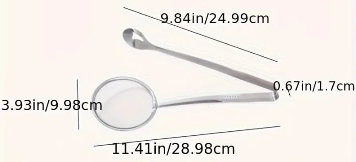 "New" Stainless Steel Oil Frying Spoon Strainer 17