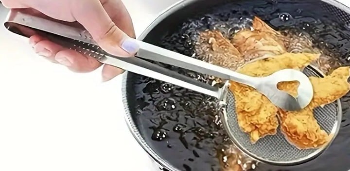"New" Stainless Steel Oil Frying Spoon Strainer 17