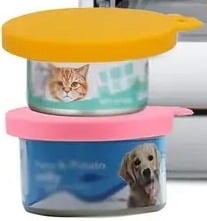 "New" Universal Silicone Pet Food Can Cover 17