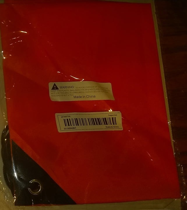 "New" Orange Foldable Drawstring Backpack 17