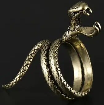 "New" Unique Retro Curved Long Snake Shape Ring 16