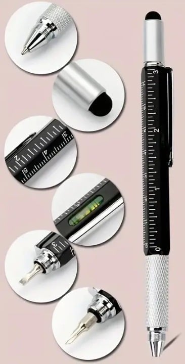 "New" Men's 6-in-1 Multifunctional Tool Pen 13