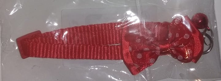 "New" Charming Polka Dot Bowtie Pet Collar with Bell 13