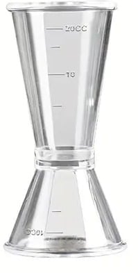 "New" Dual-Size Cocktail Mixing and Pouring Glass with Measuring Lines 17