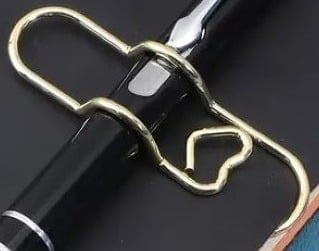 "New" Large Golden Book Pen Clip 13