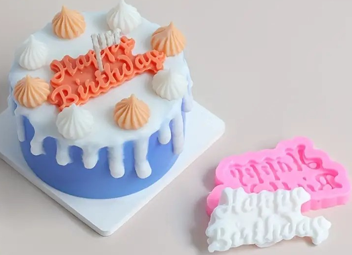 "New" Happy Birthday Silicone Chocolate Mold - Versatile and High-Quality 16