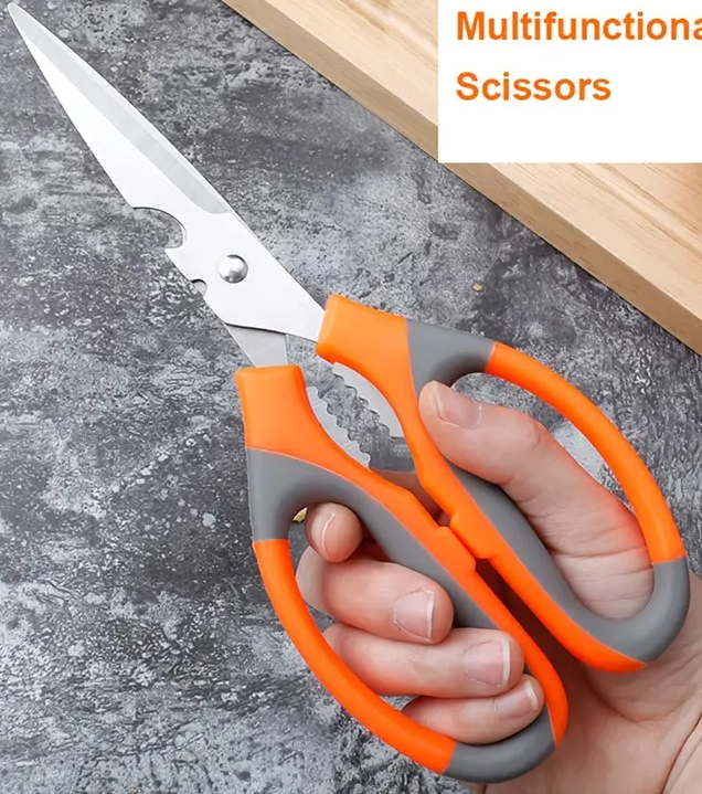 "New" Multifunctional Stainless Steel Kitchen Scissors with Bottle Opener 19