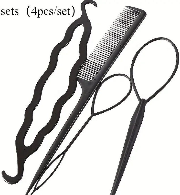 "New" (2 Pack) 4 Pcs Plastic Hair Styling Set 20