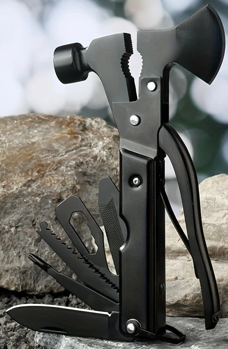 "New" 12-in-1 Multifunctional Mini Axe Hammer Multitool 23