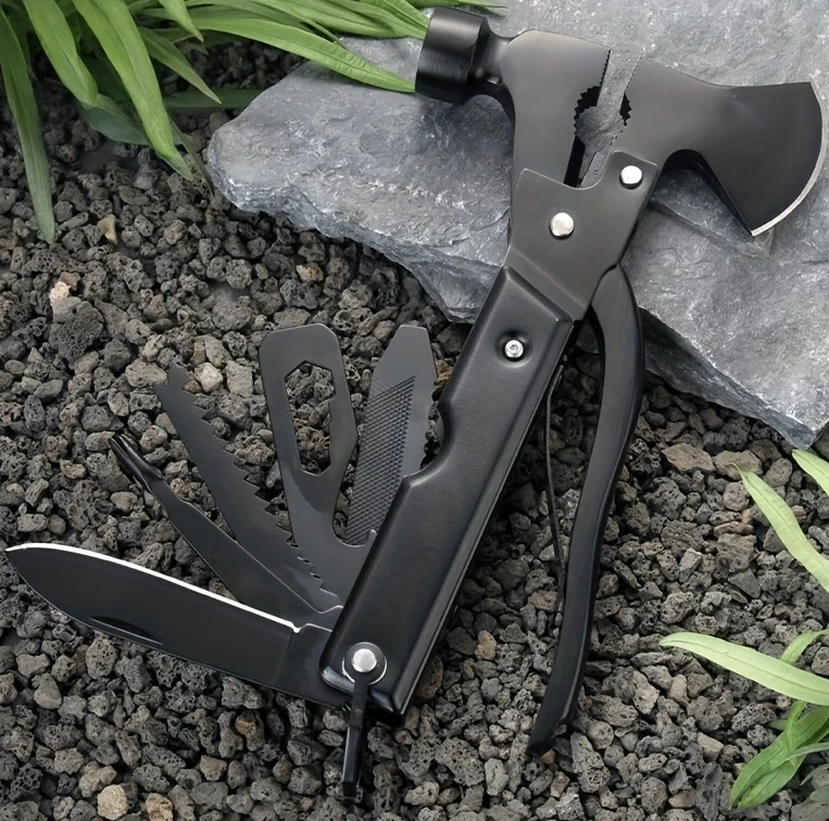 "New" 12-in-1 Multifunctional Mini Axe Hammer Multitool 23