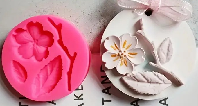 "New" Silicone Peach Flower Shape Mold for DIY Candles and Aromatherapy 20