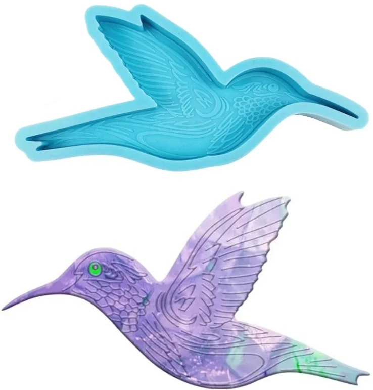 "New" Shiny Glossy Hummingbird Resin Silicone Mold