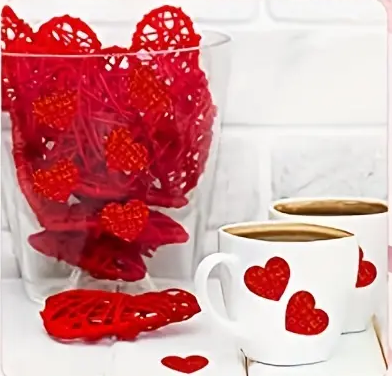 "New" (2 Pack) 500 Pc/Roll Love Red Hearts Sealing Stickers 19